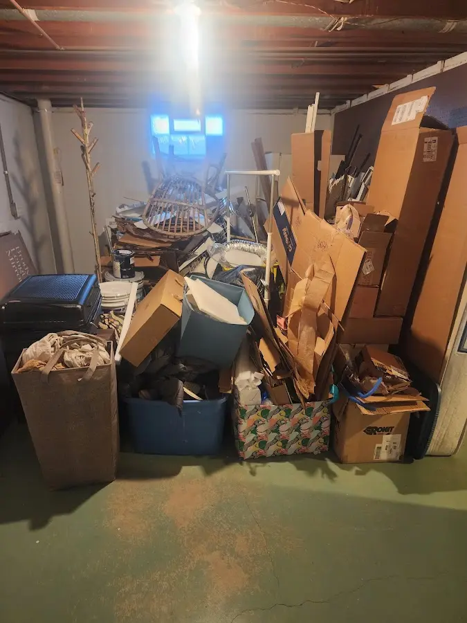 Roll-off dumpster container at job site for 20 Yard Dumpster Rental in Almena